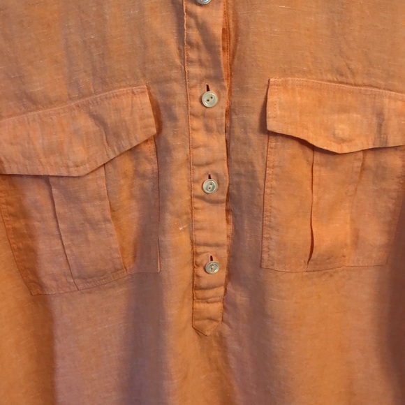 J. Crew Baird McNutt Irish linen popover top sz 8 - Picture 6 of 13